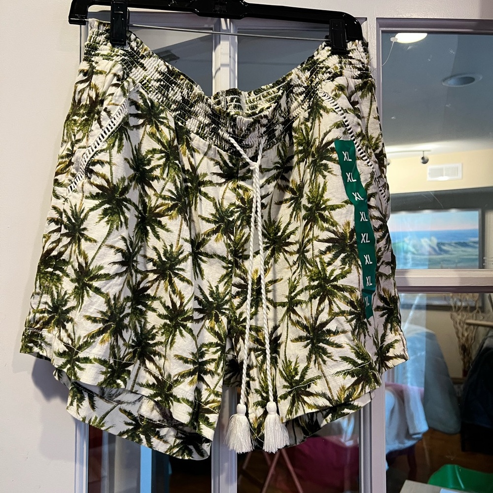 Tropical Palm Print Women's Shorts